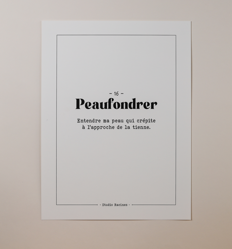 PEAUFONDRER - Affiche