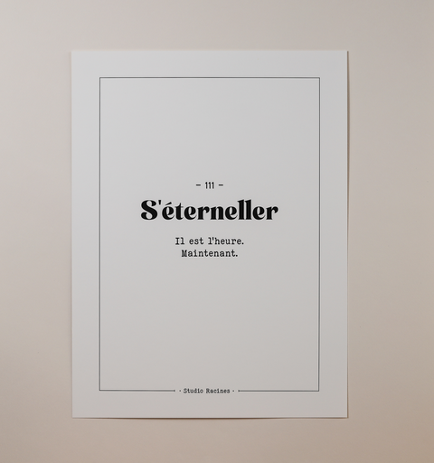 S'ÉTERNELLER - Affiche